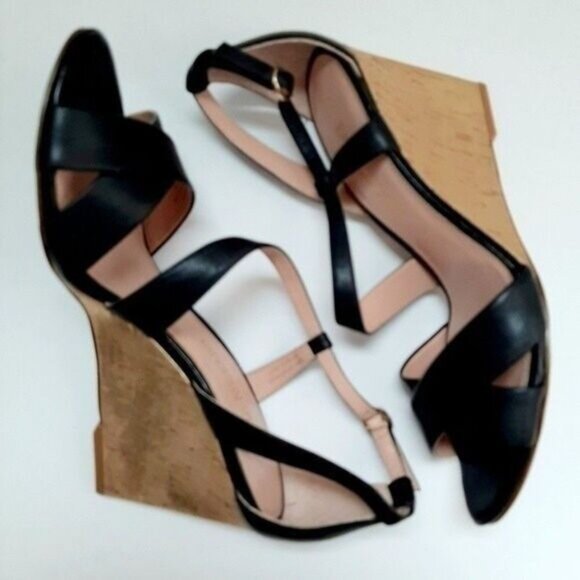 ENZO ANGIOLINI Womens Vanida Wedge Gold Cork Sz 6.5 - Picture 4 of 10